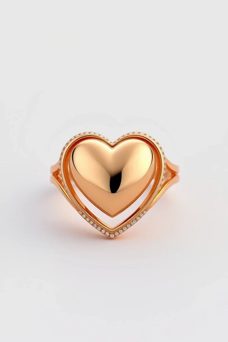 14K HEART RING