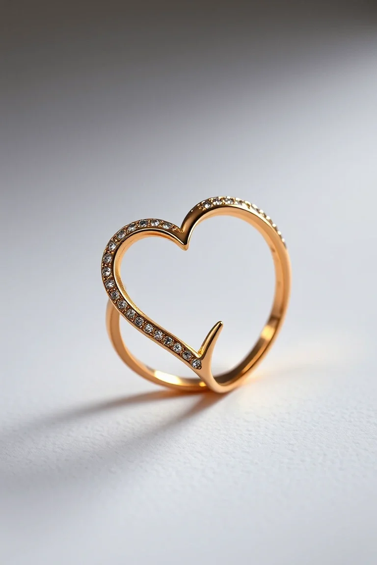 14K HEART RING