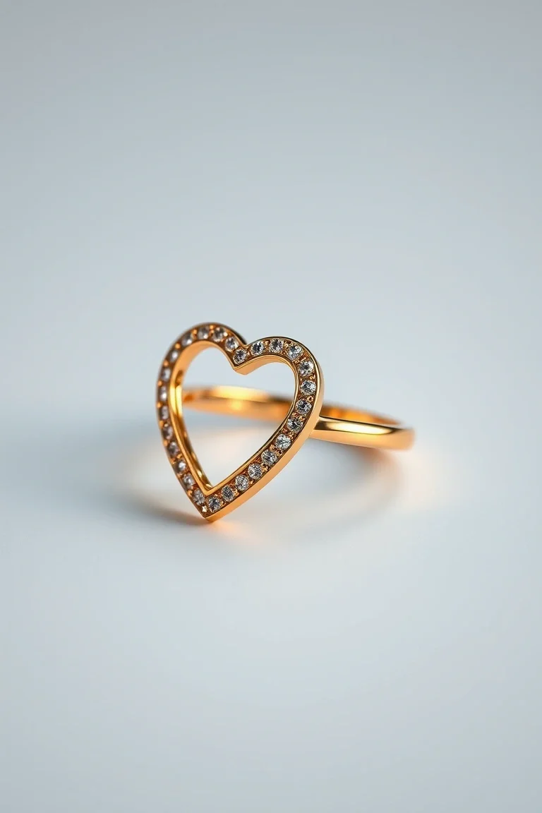 14K HEART RING