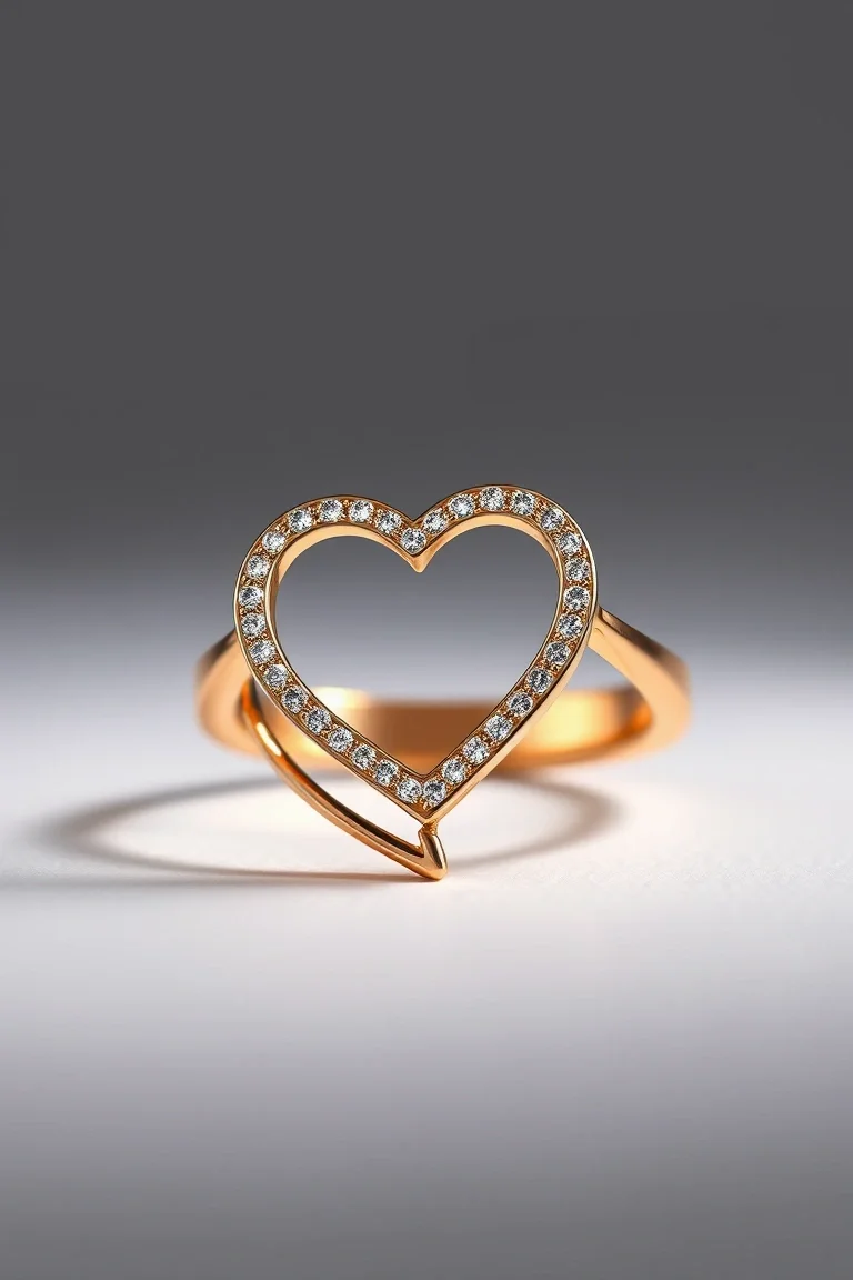 14K Heart Ring