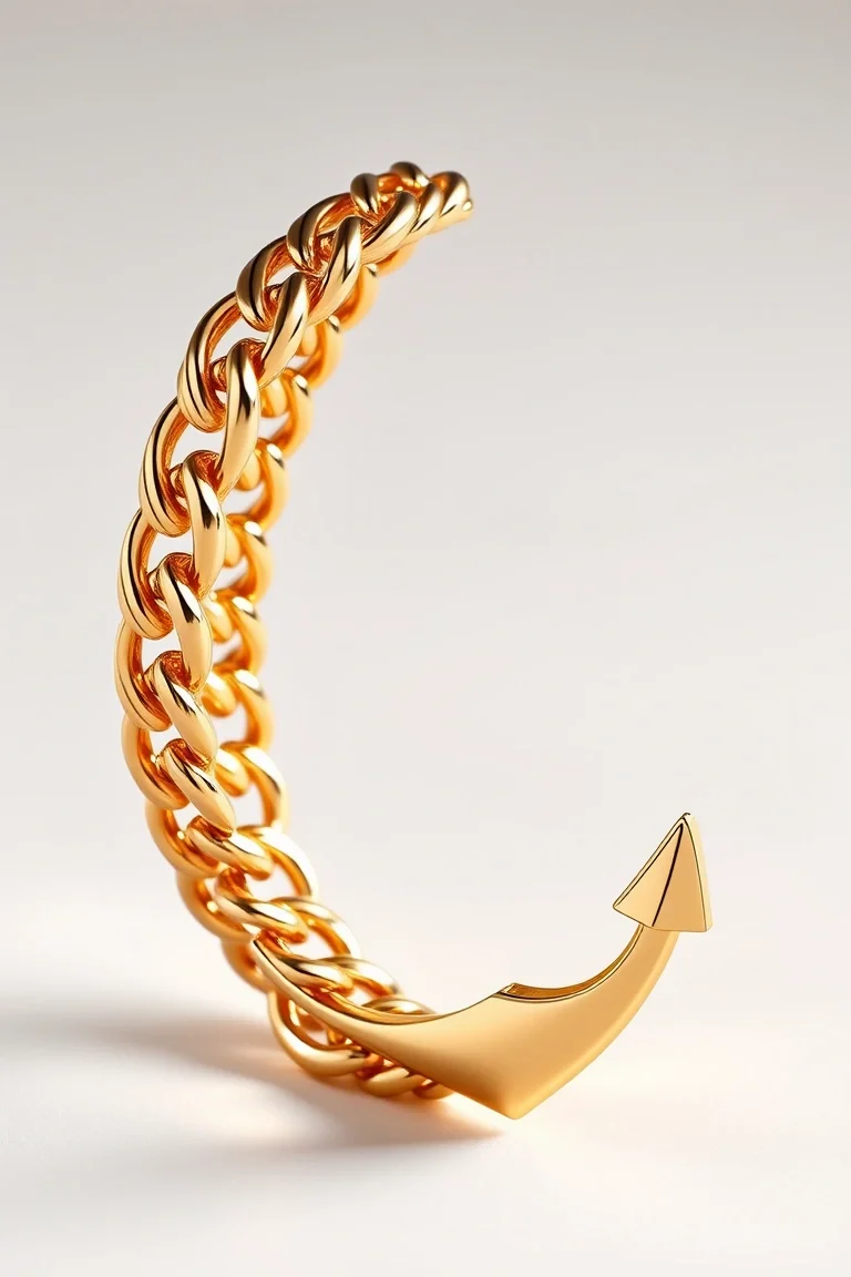 14K High Polished Anchor 8 In.