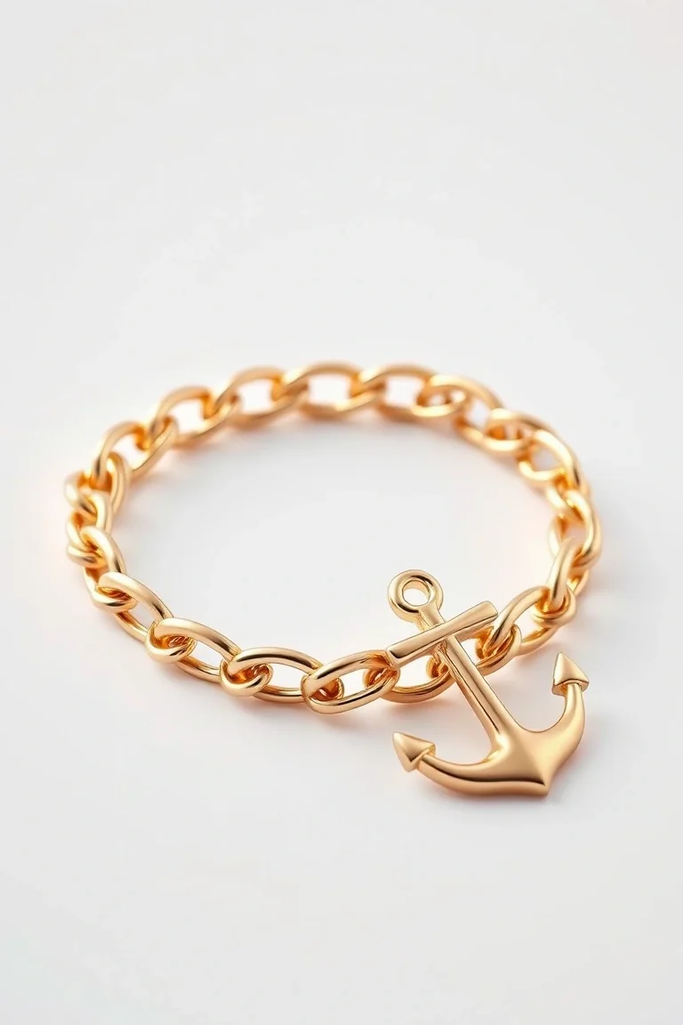 14K High Polished Anchor 8 In.