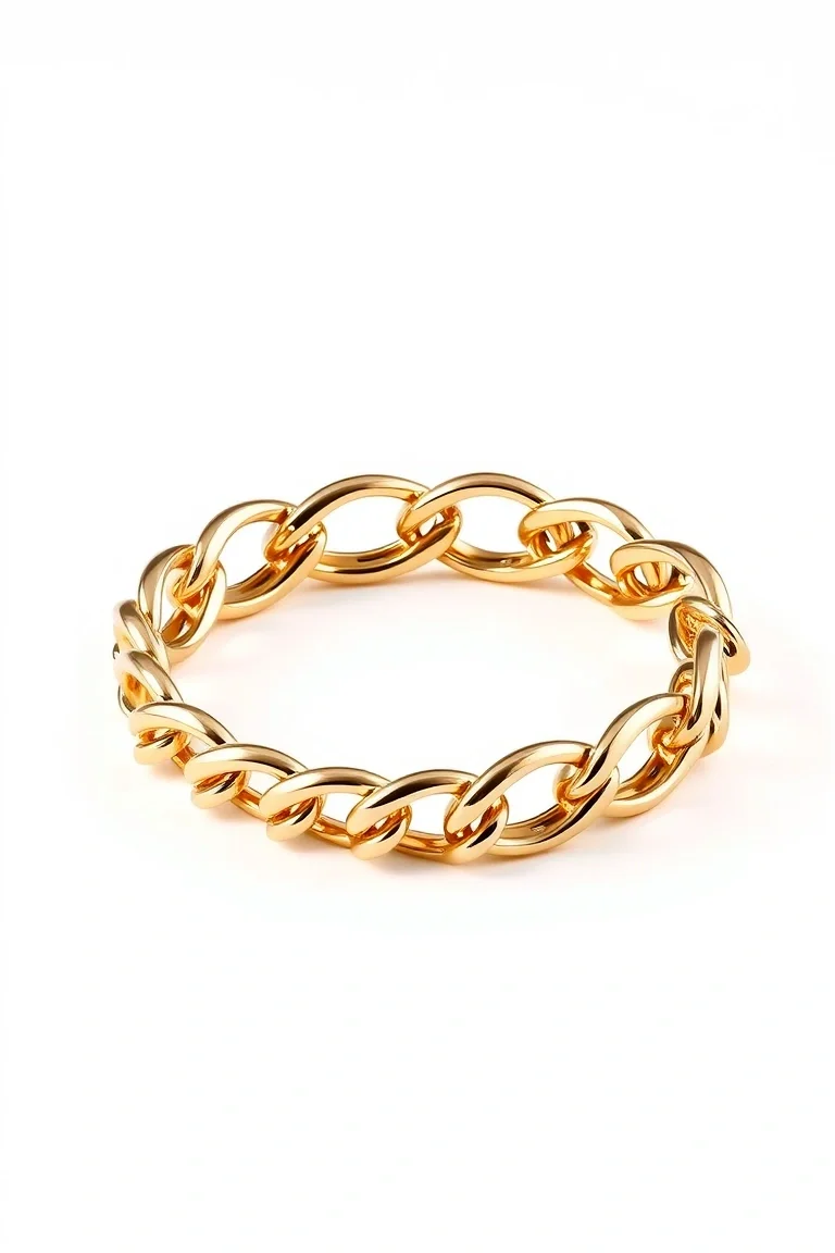 14K High Polished Open Link 8 In.