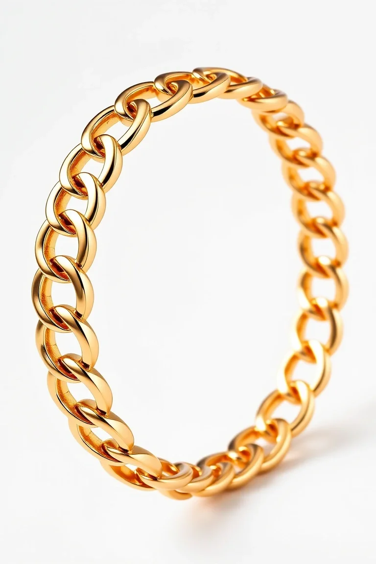 14K High Polished Open Link 8 In.