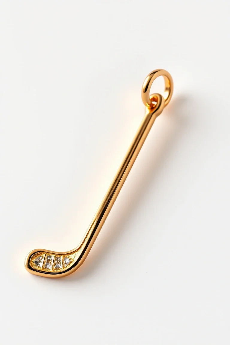 14K Hockey Stick Charm