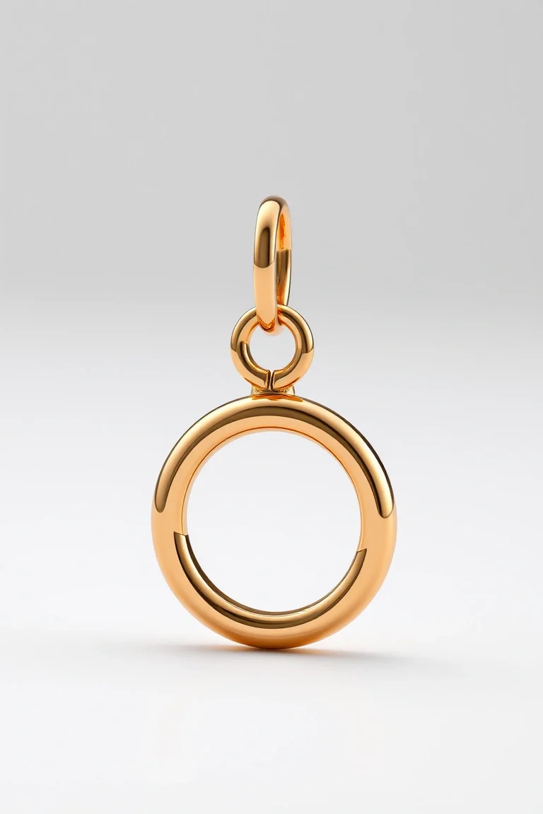 14K Hollow Double Link Charm 8 In.