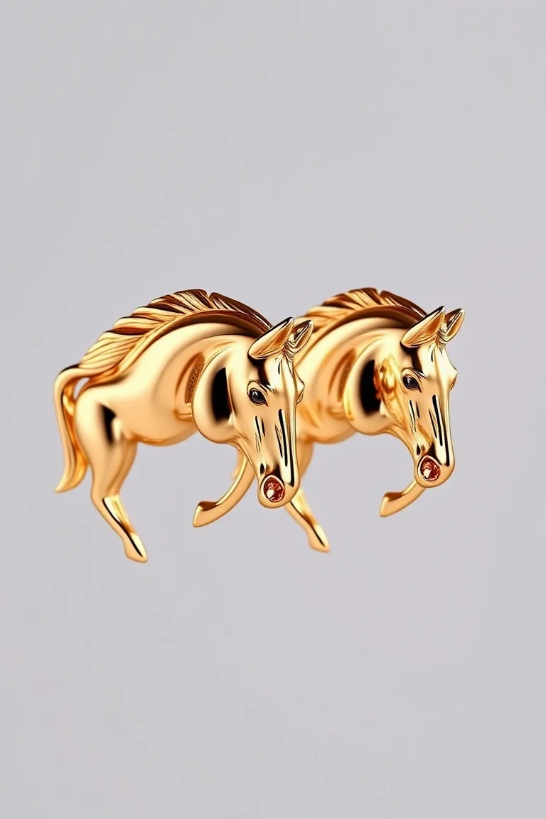14K Horse Earrings