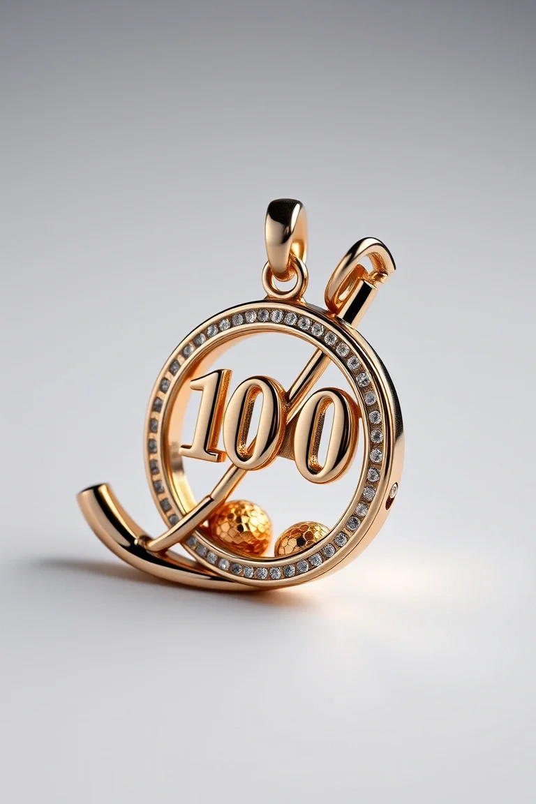 14K I Broke 100 Charm