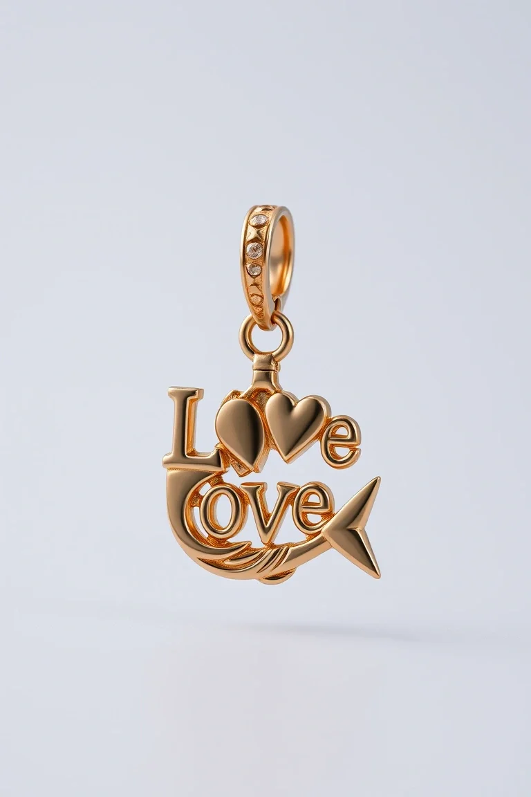 14K I Love Fishing Charm