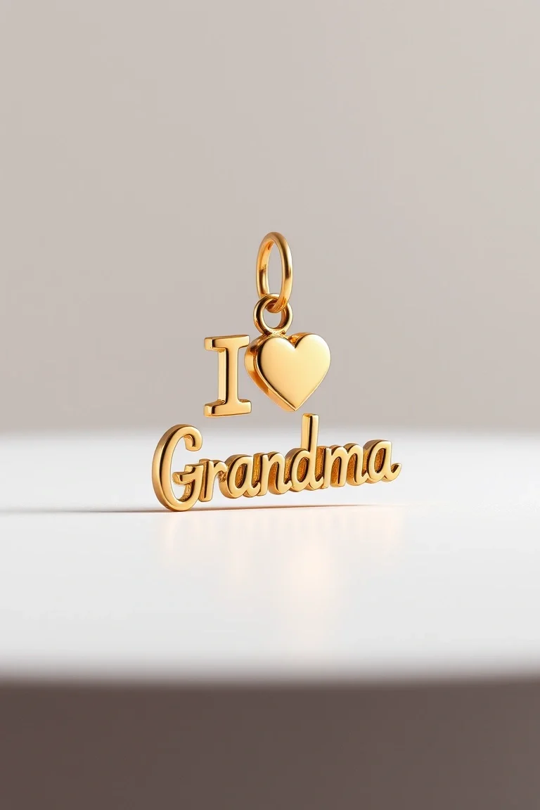 14K I Love My Grandma Charm