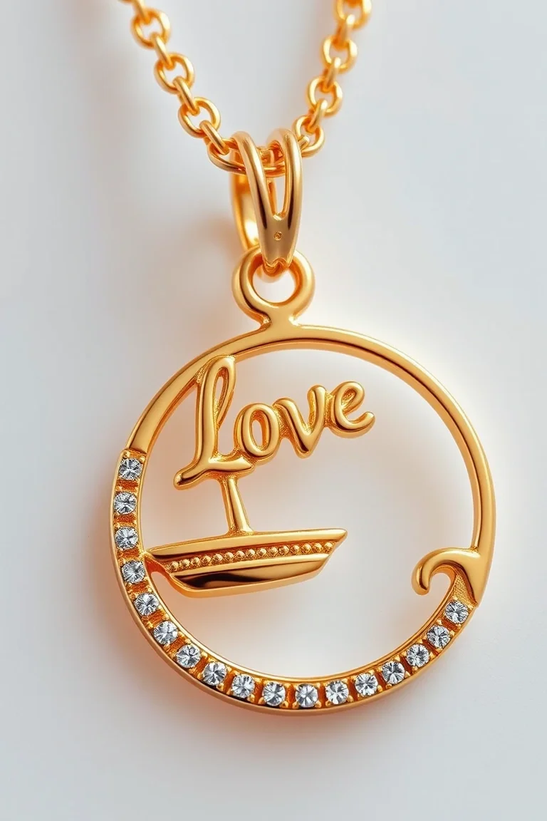 14K I Love Sailing Charm