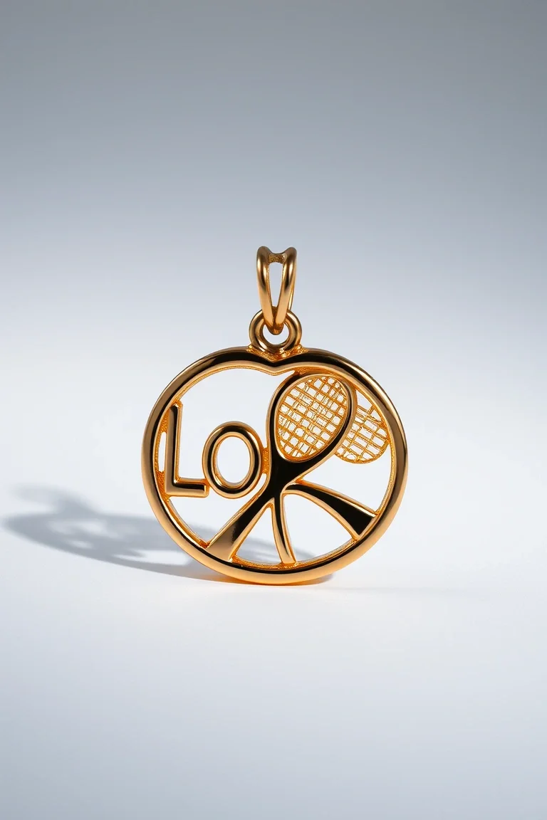 14K i Love Tennis Charm