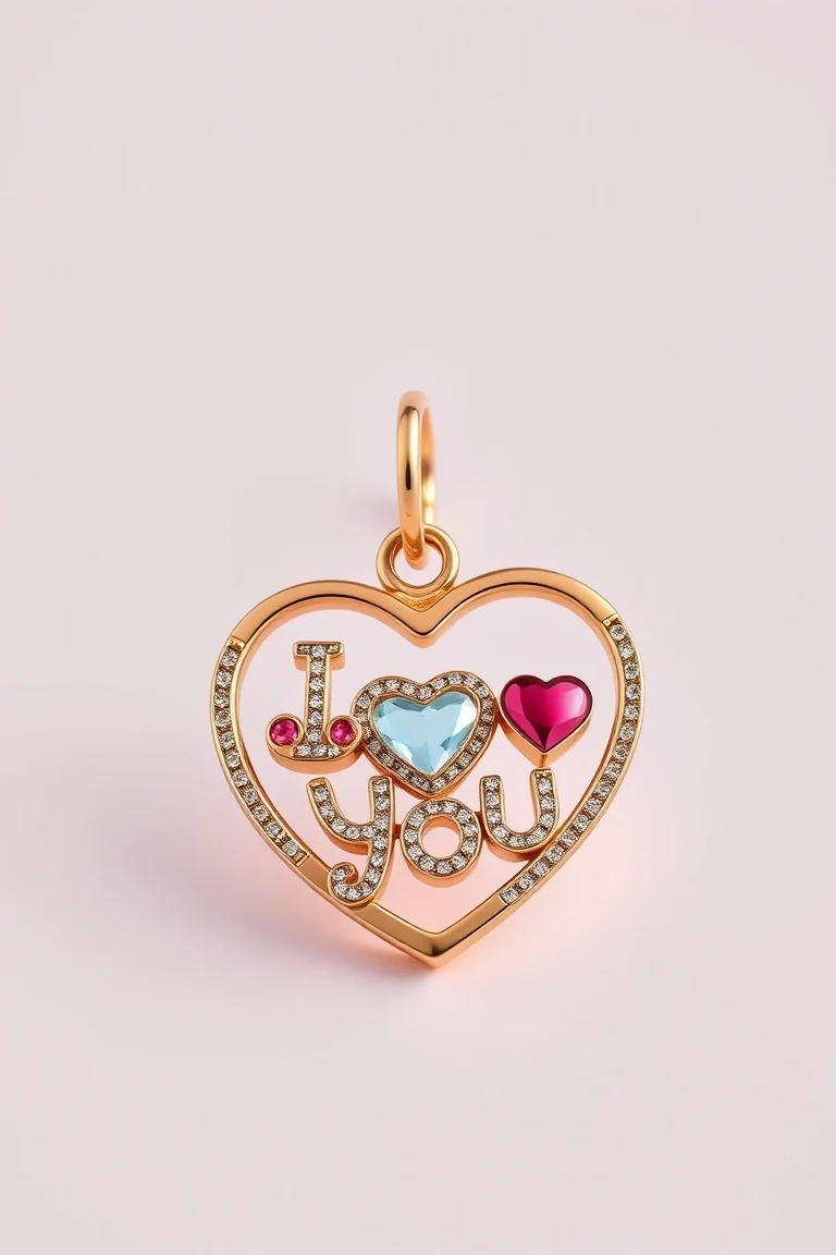 14K I Love You Charm