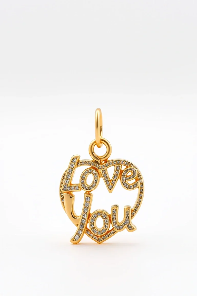 14K I Love You Charm