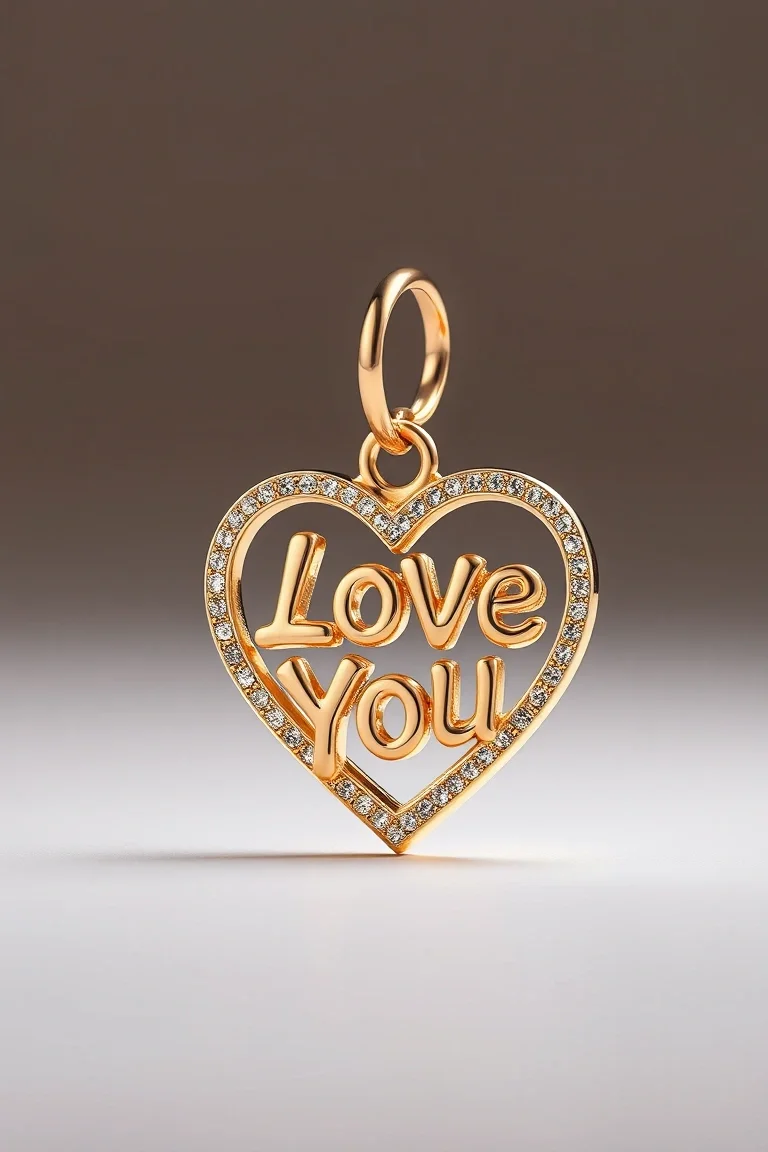 14K I Love You Charm