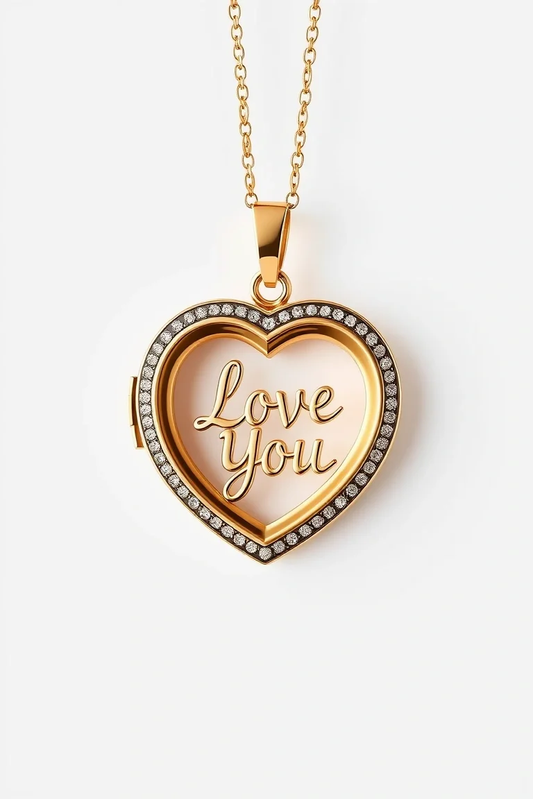 14K I Love You Locket