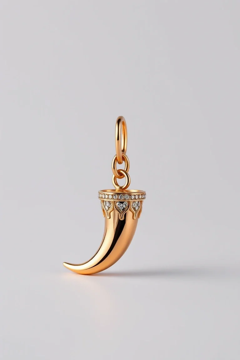 14K Italian Horn Charm