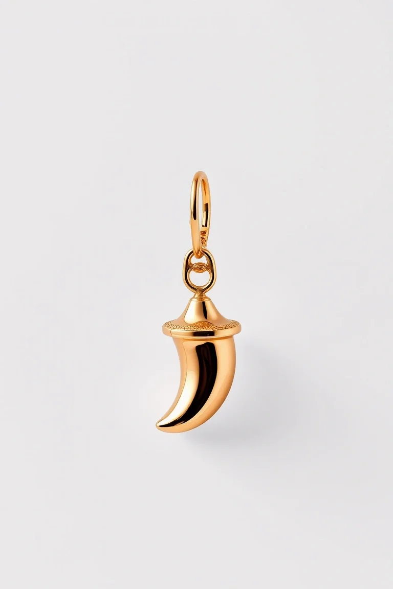 14K Italian Horn Charm
