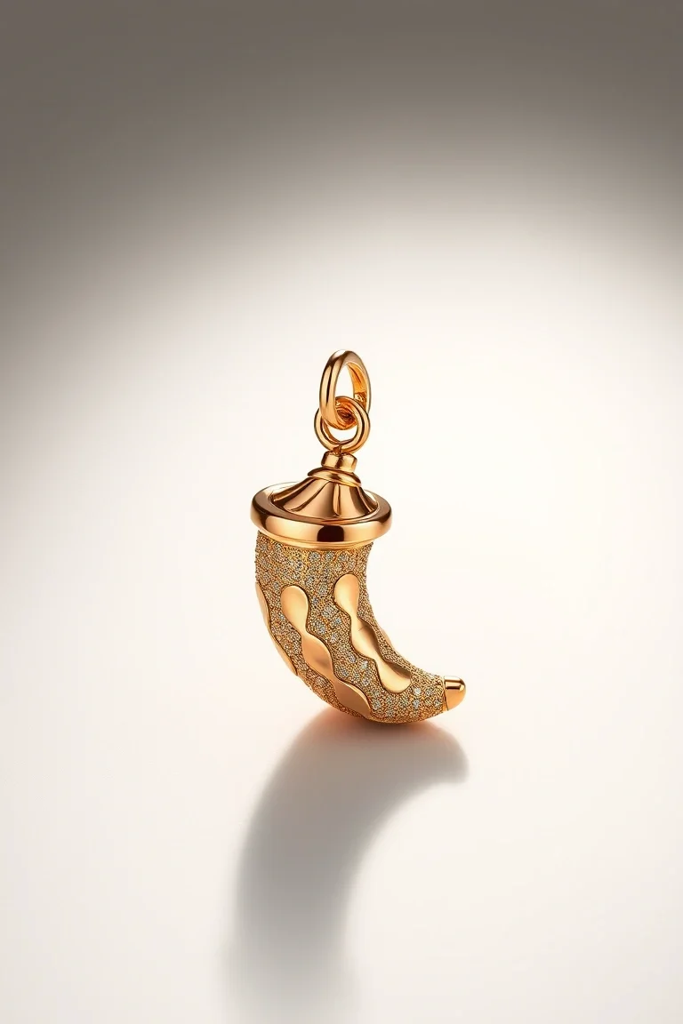 14K Italian Horn Charm