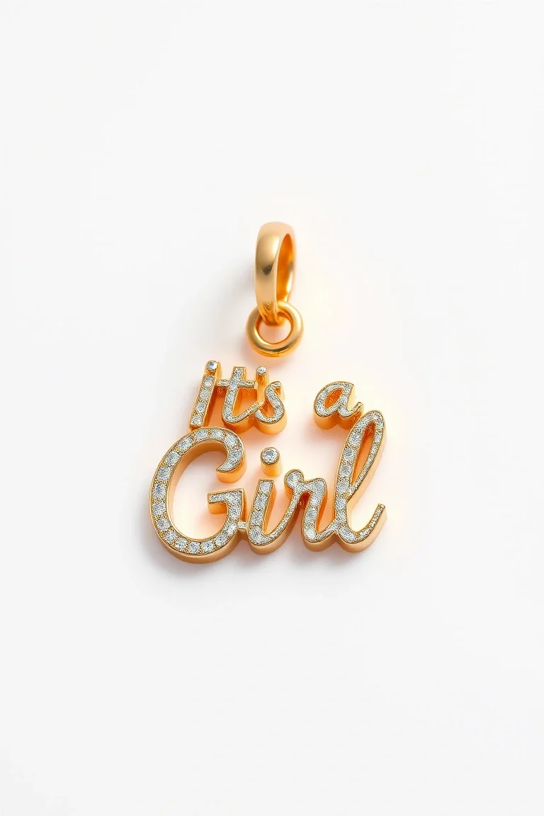14K Its A Girl Charm