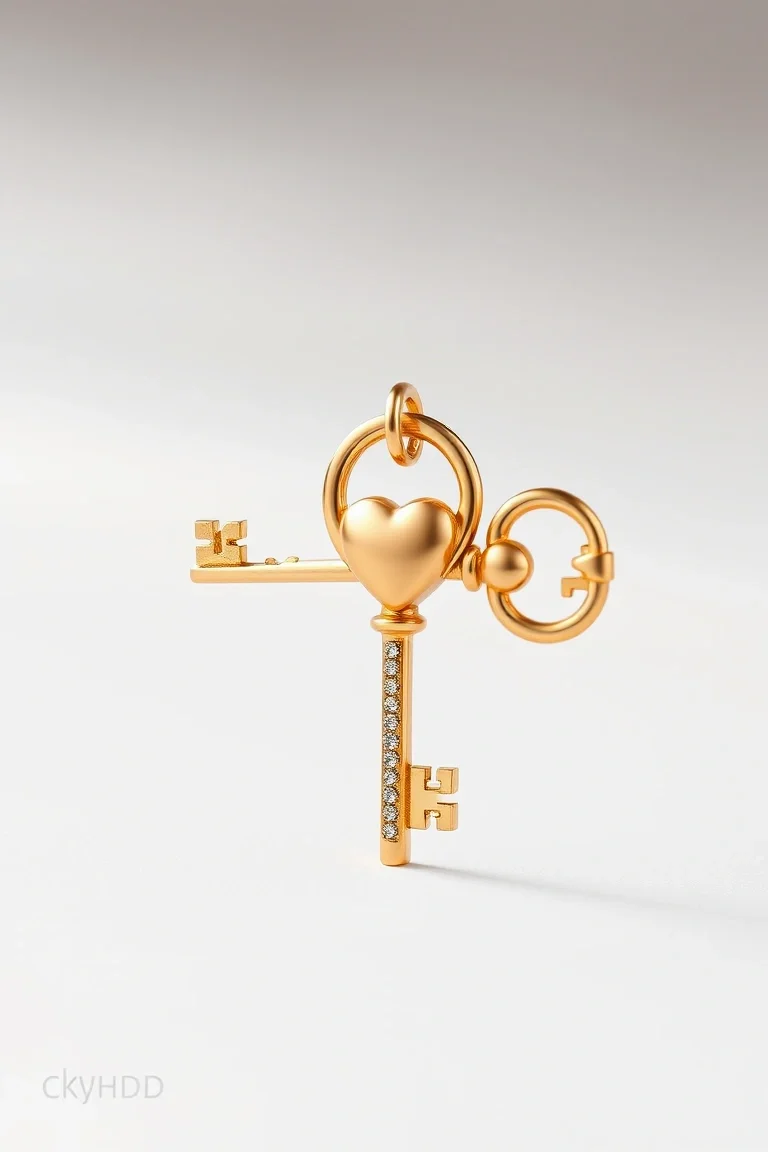 14K Key Charm