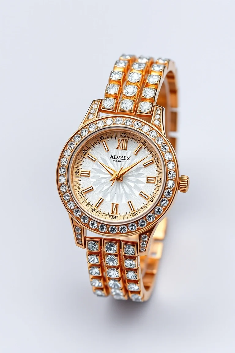 14K Ladies Diamond Cut Watch 7 In.