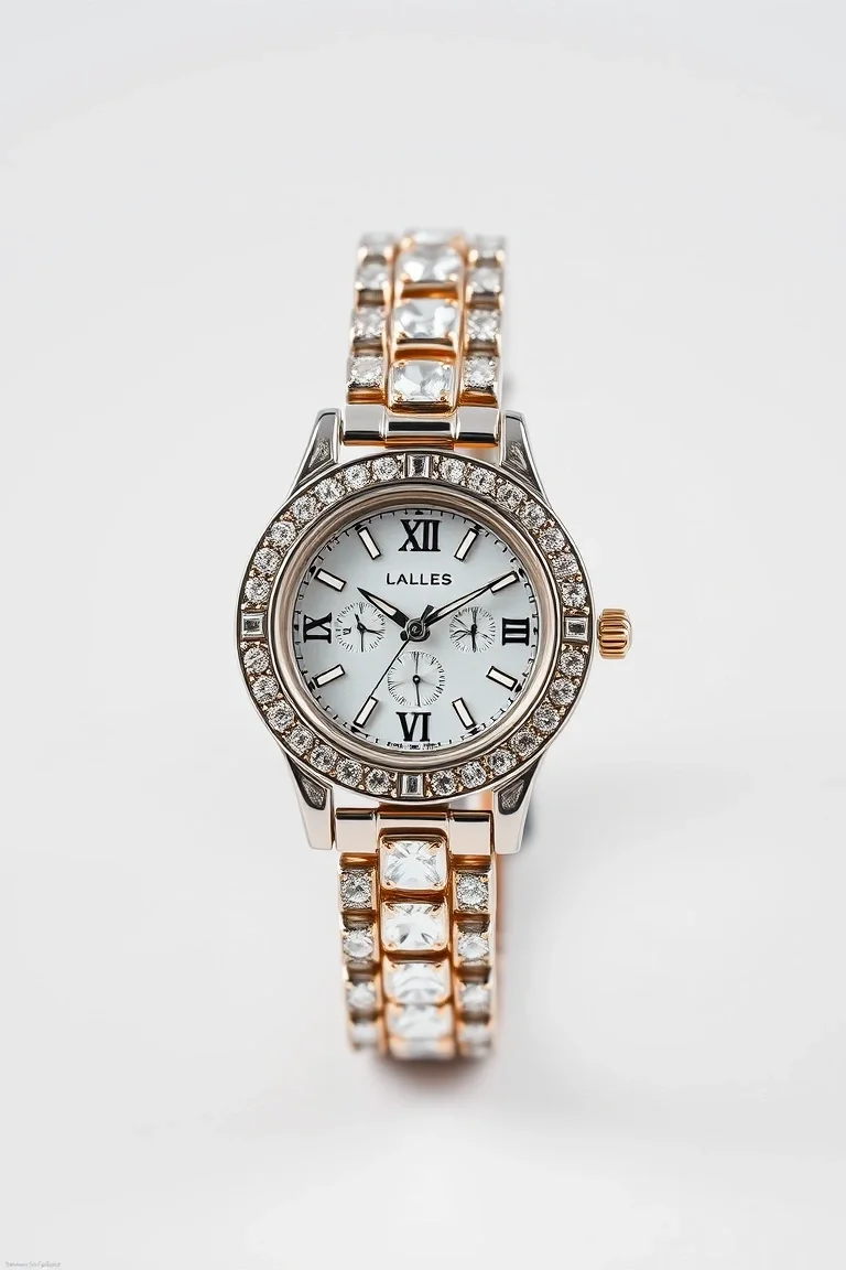 14K Ladies Diamond Cut Watch 7 In.