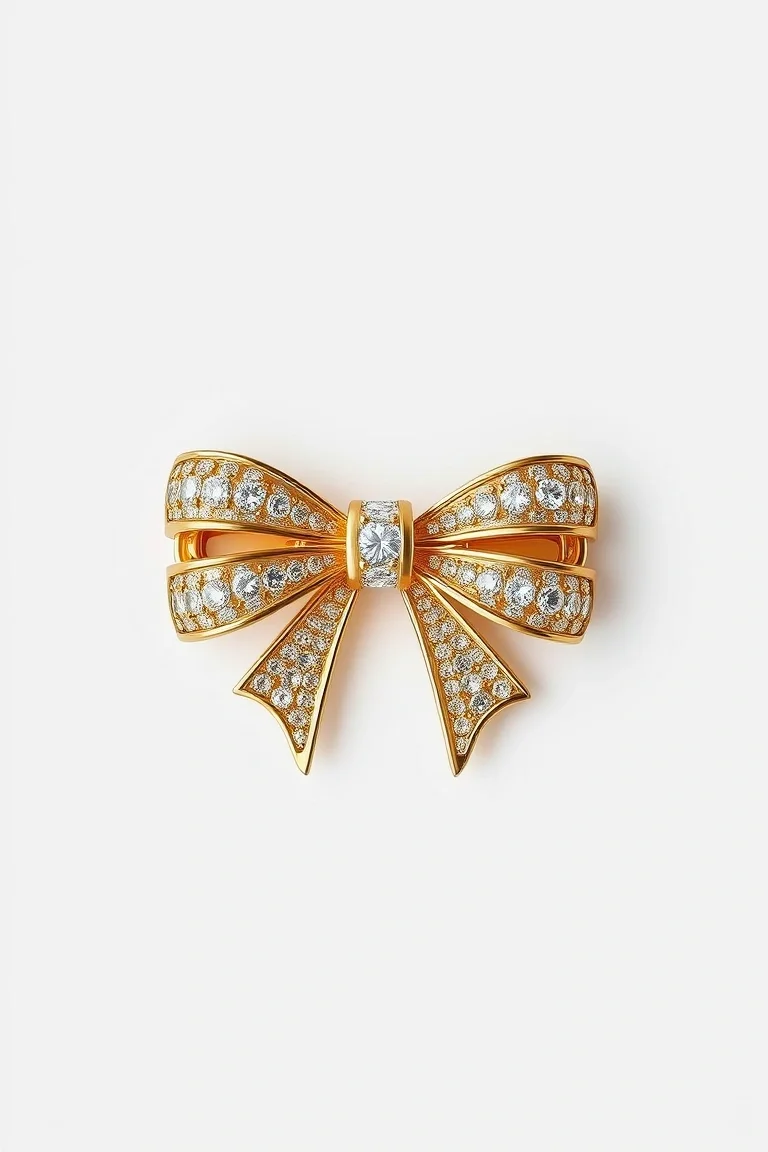 14K Large Bow Pin
