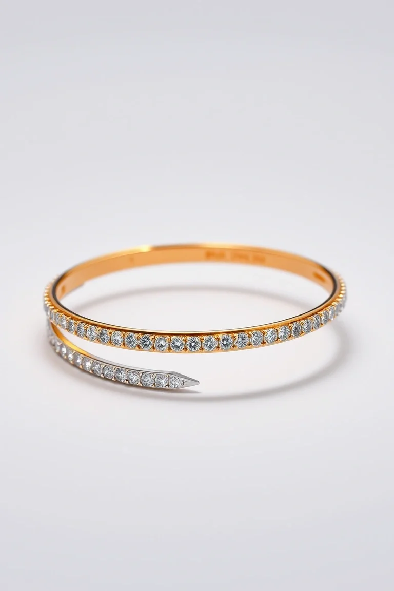 14k Lazer Bangle