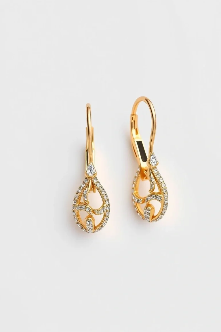 14K Lever Back Earrings