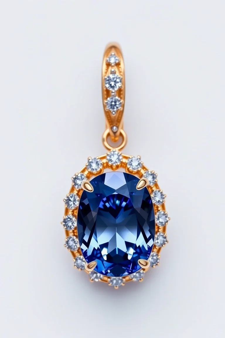 14K LEVER BACK SAPPHIRE EARRING