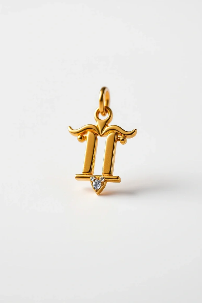 14K Libra Zodiak Charm