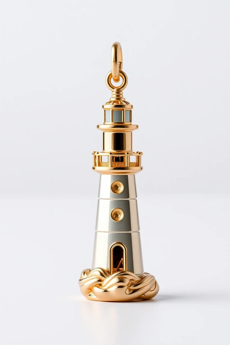 14k Lighthouse Charm L Quality