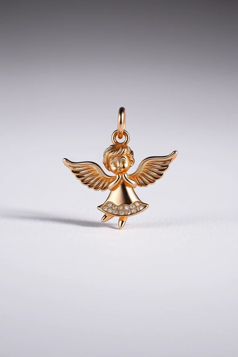 14K Little Angel Charm