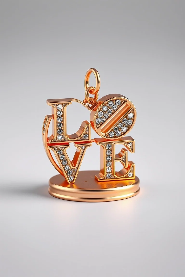 14K LOVE CHARM HOLDER