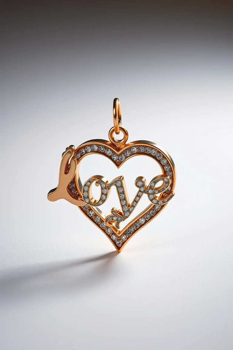 14K LOVE CHARM HOLDER