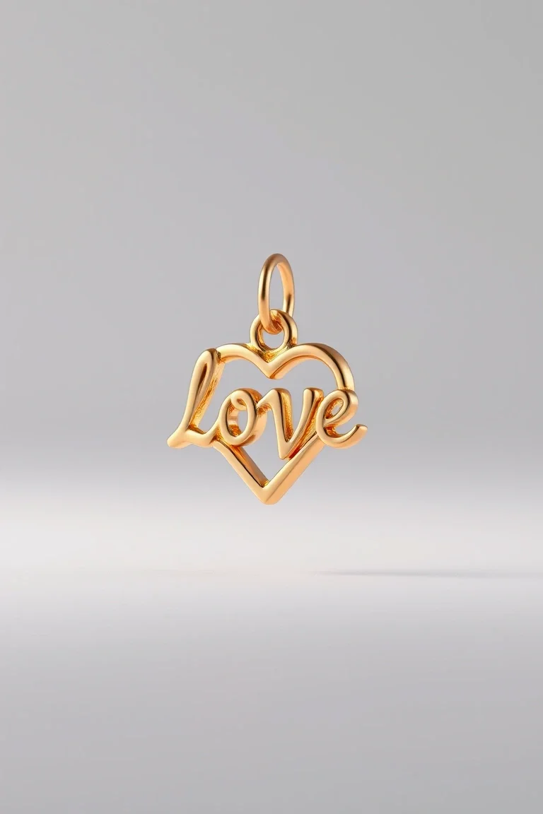 14K Love Charm Holder