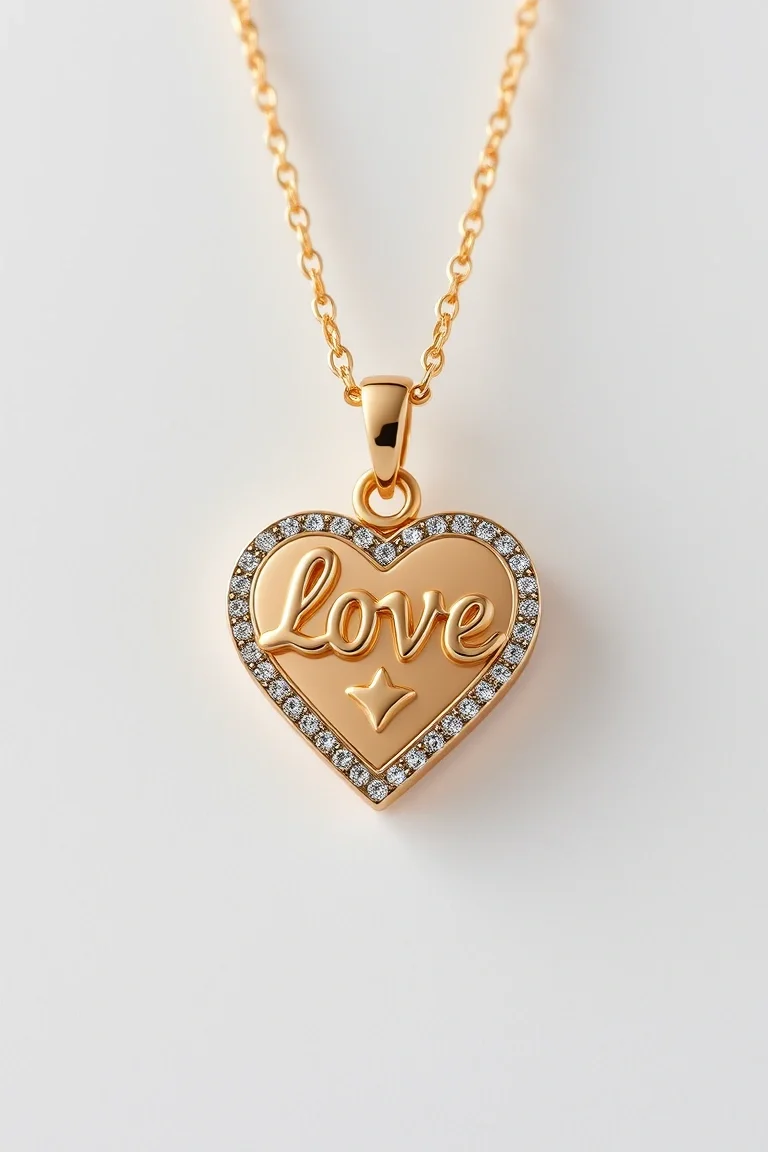 14K Love Heart Pendant
