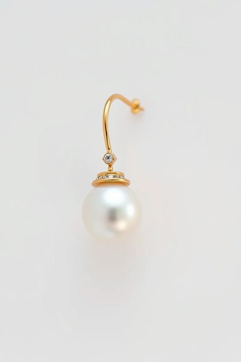 14K Mabe Pearl Earring