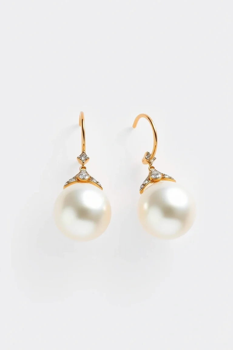 14K Mabe Pearl Earrings
