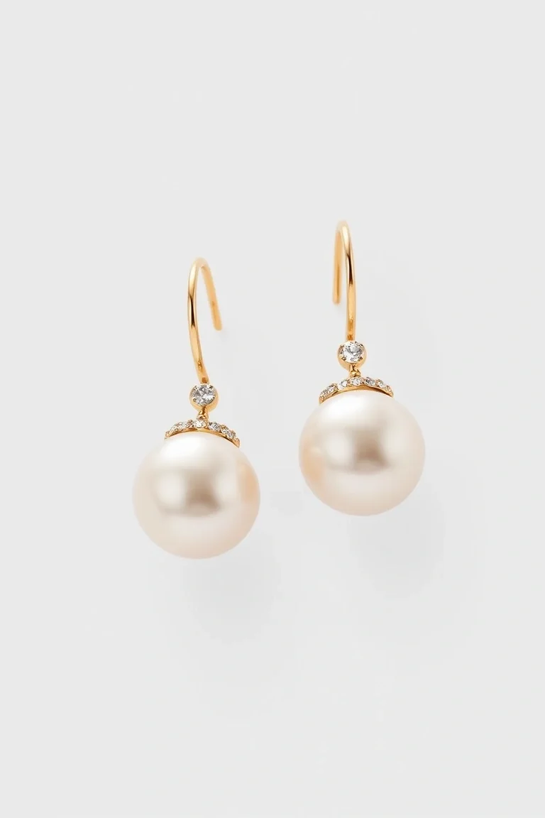 14K Mabe Pearl Earrings