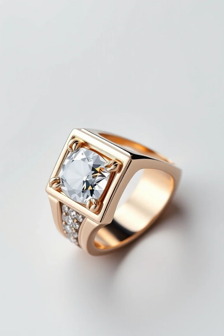 14K MACHINE SET DIAMOND RING