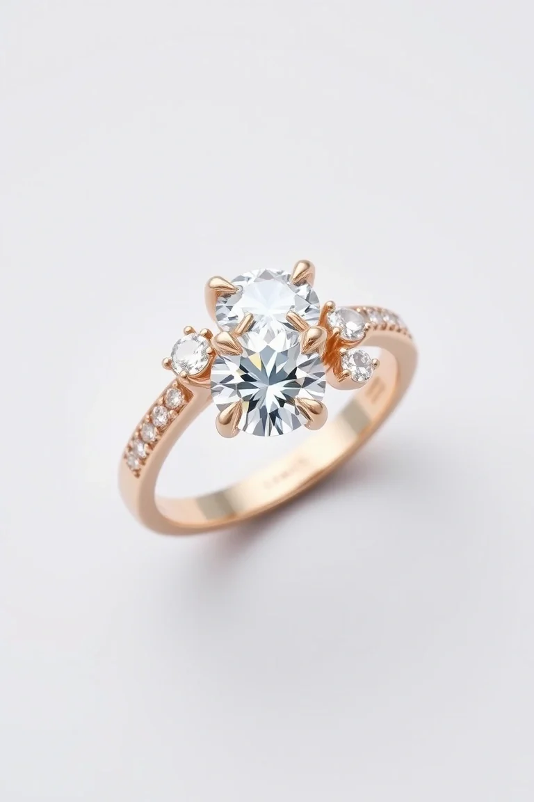 14K Machine Set Diamond Ring AA Quality