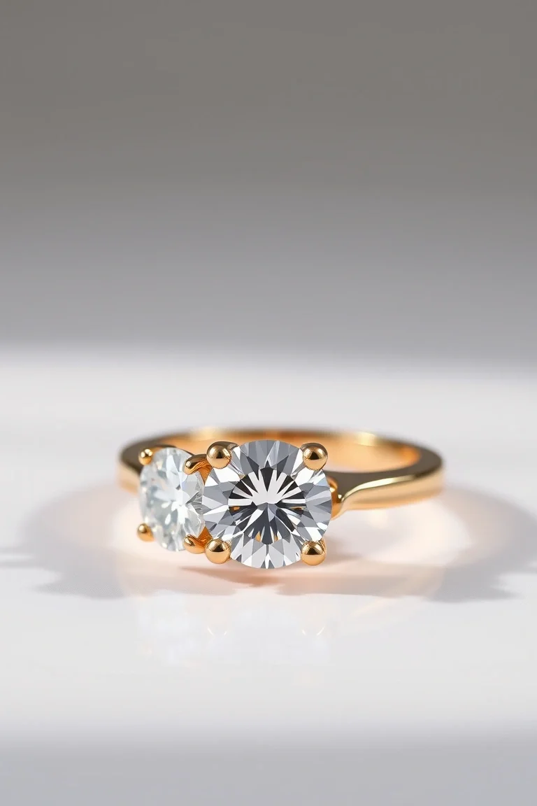 14K Machine Set Diamond Ring AA Quality