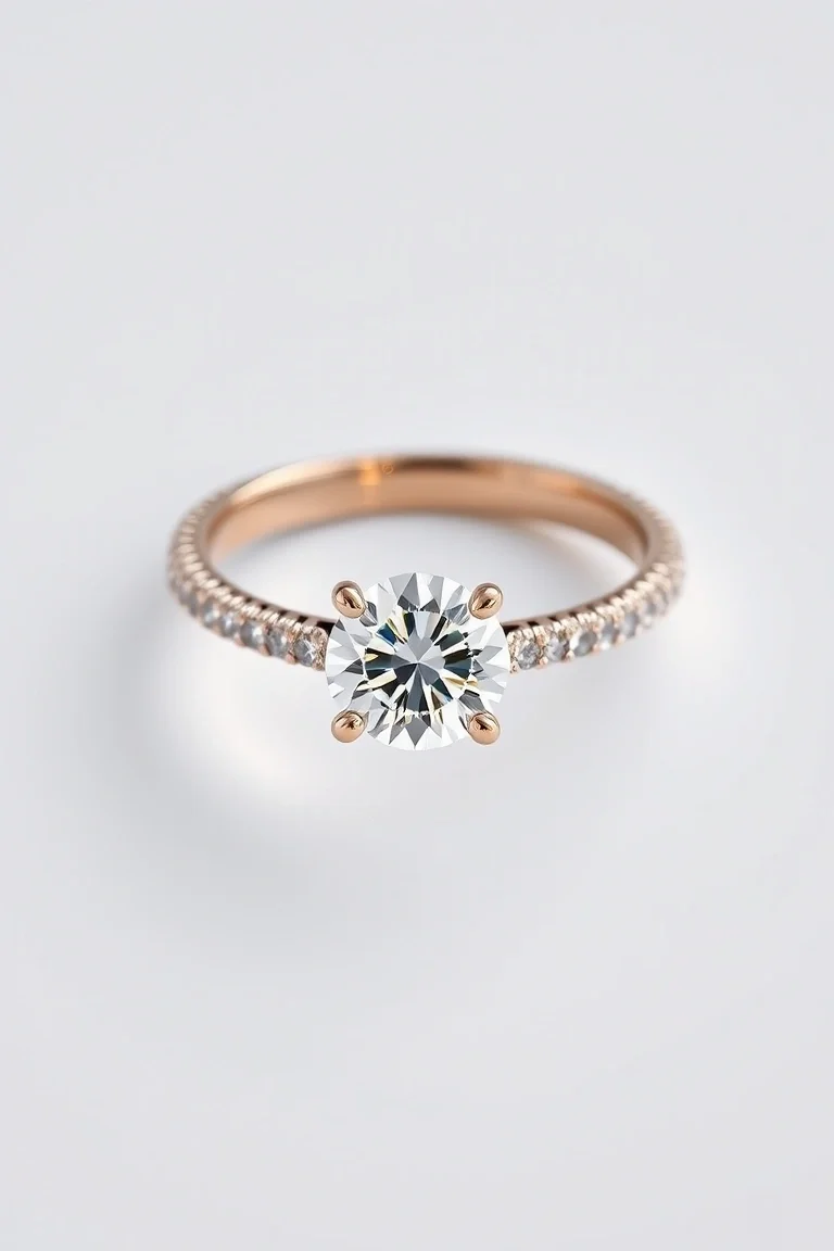 14K Machine Set Diamond Ring AA Quality