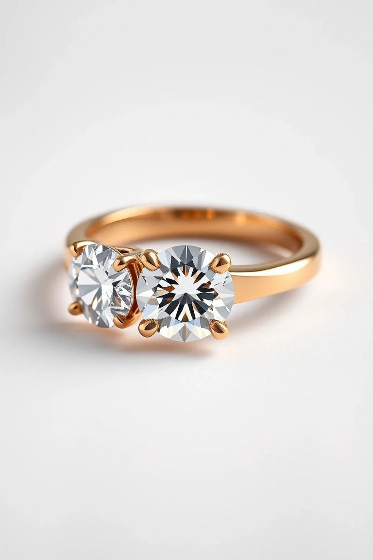 14K Machine Set Diamond Ring AA Quality