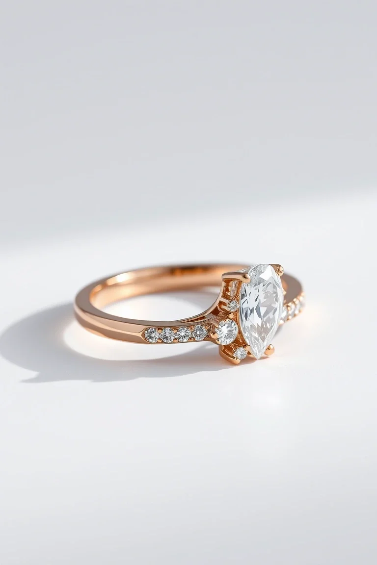 14K Machine Set Diamond Ring AA Quality