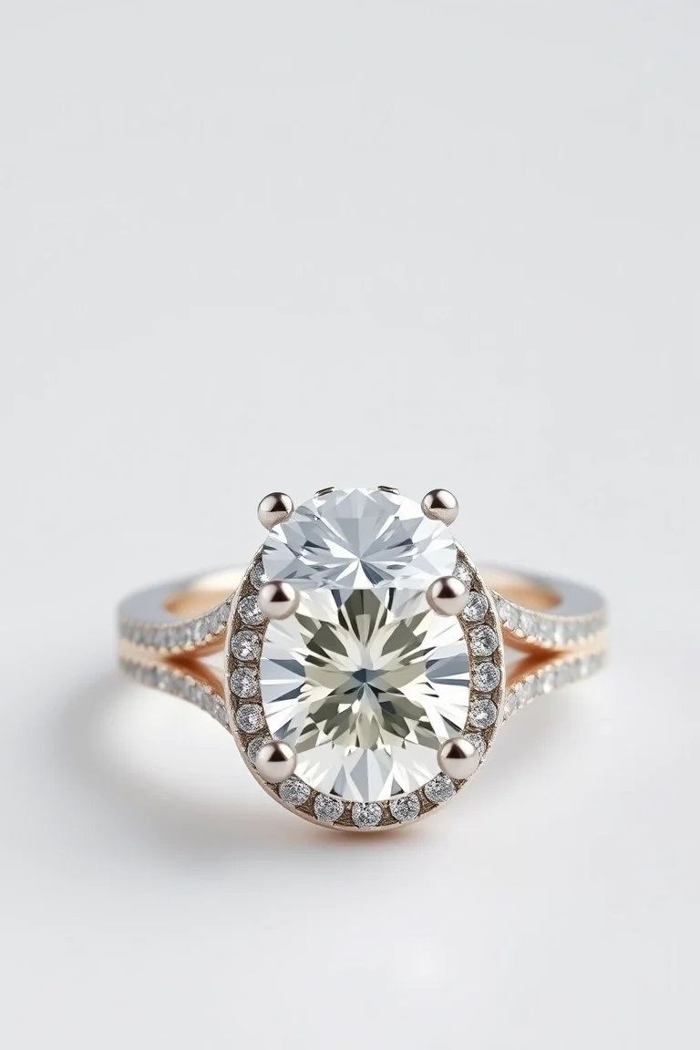 14K Machine Set Diamond Ring VS Quality