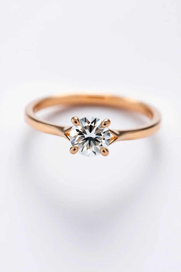 14K Machine Set Diamond Ring VS Quality