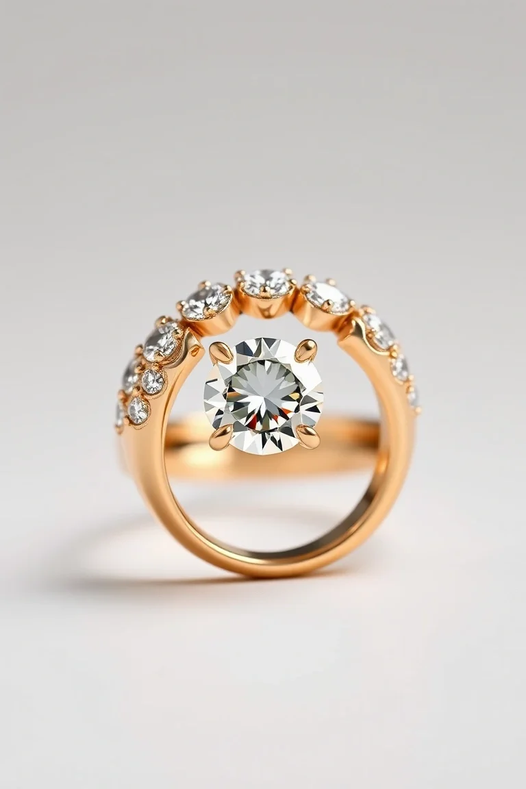 14K Machine Set Diamond Ring VS Quality